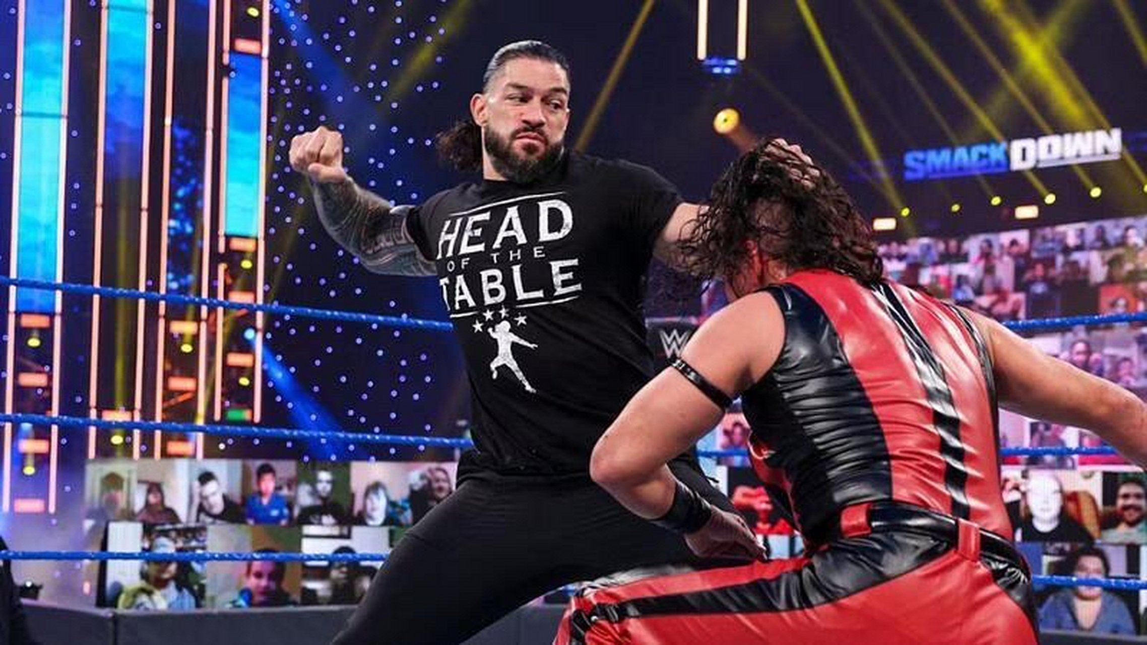 wwe日本选手中邑真辅想挑战罗曼雷恩斯冠军腰带!