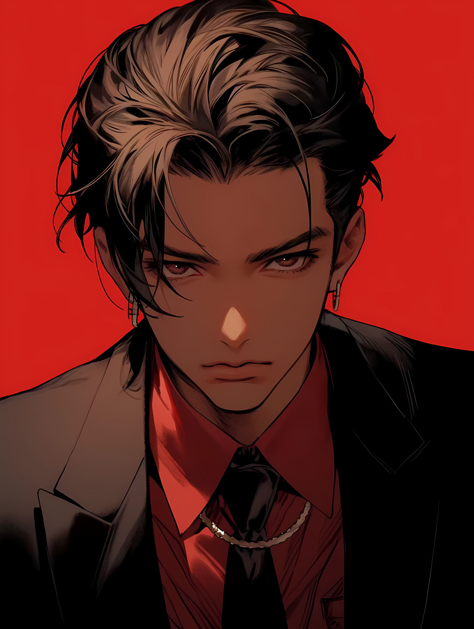 红与黑西装暴徒 #二次元# #ai共创计划# #ai绘画