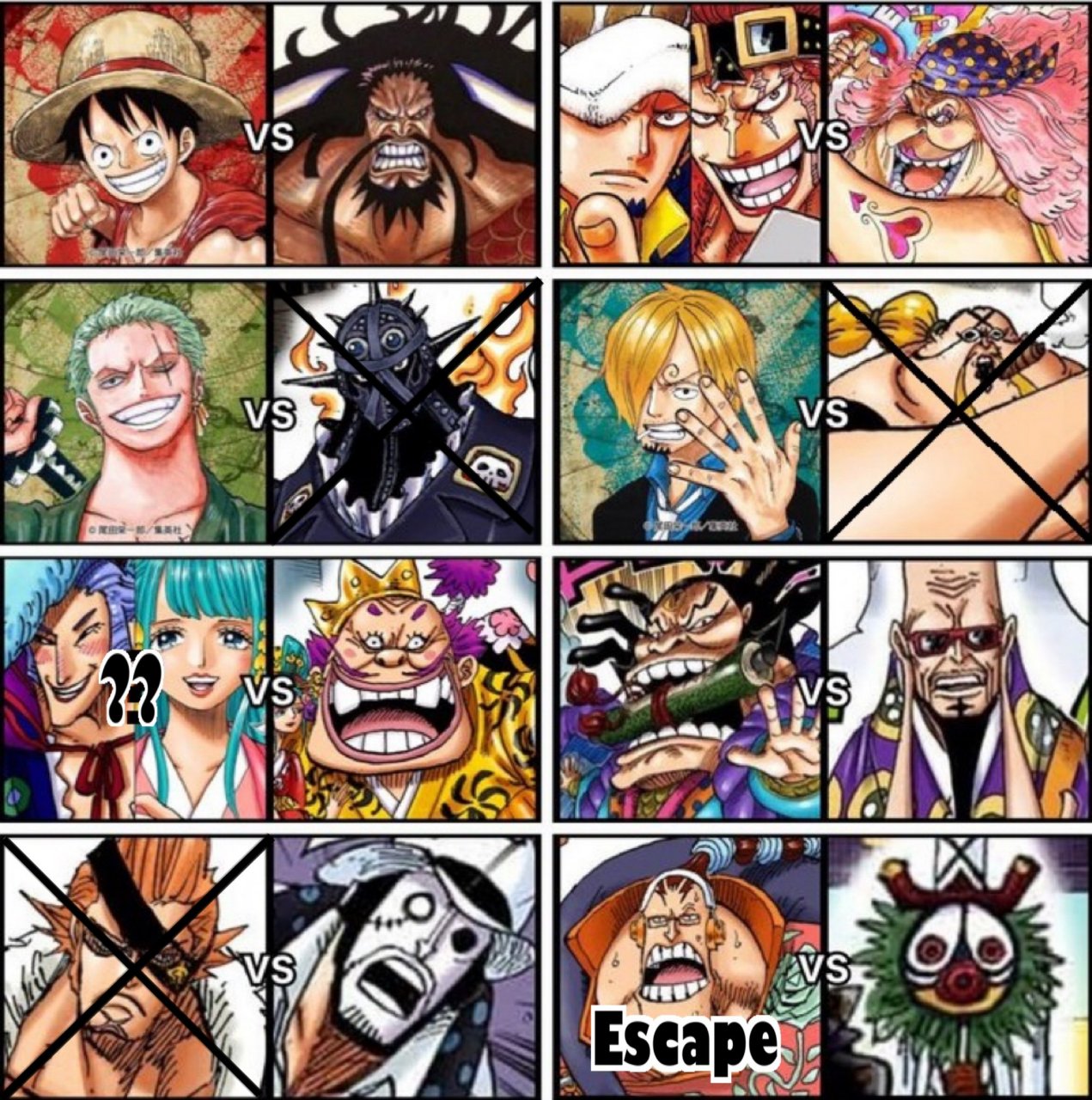 海贼王鬼岛还没完成的战斗 目前鬼岛之战还没结束的战斗, 罗和基德也