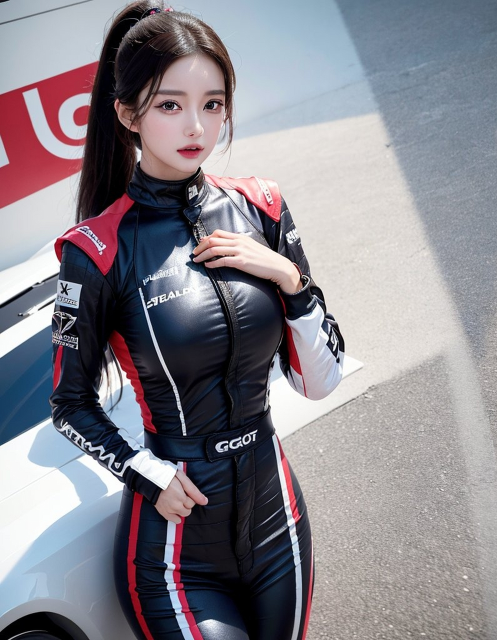赛车手#ai绘画# #性感好身材# #美女小姐姐