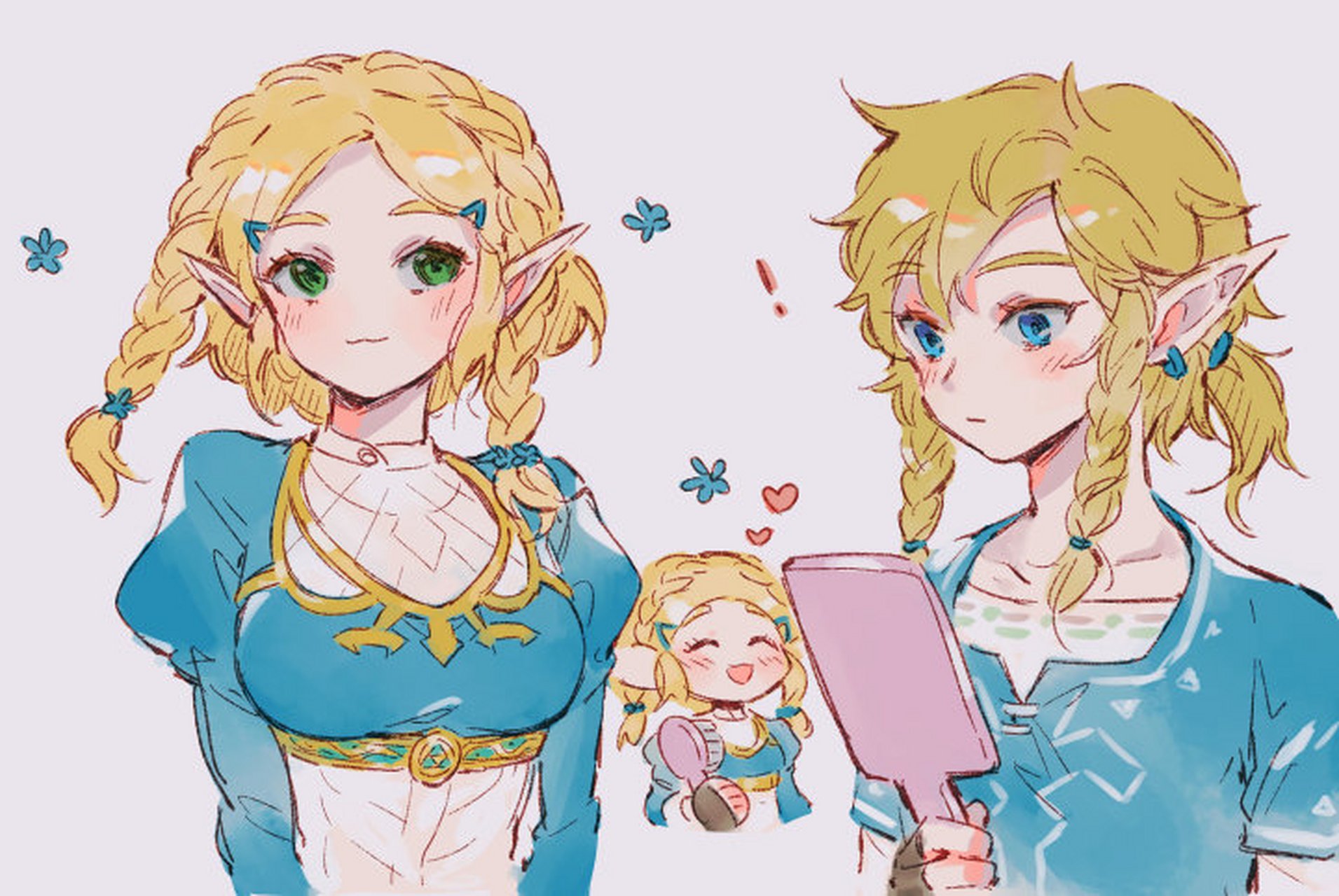 塞尔达和林克 #塞尔达传说# (via twi rain_loz)