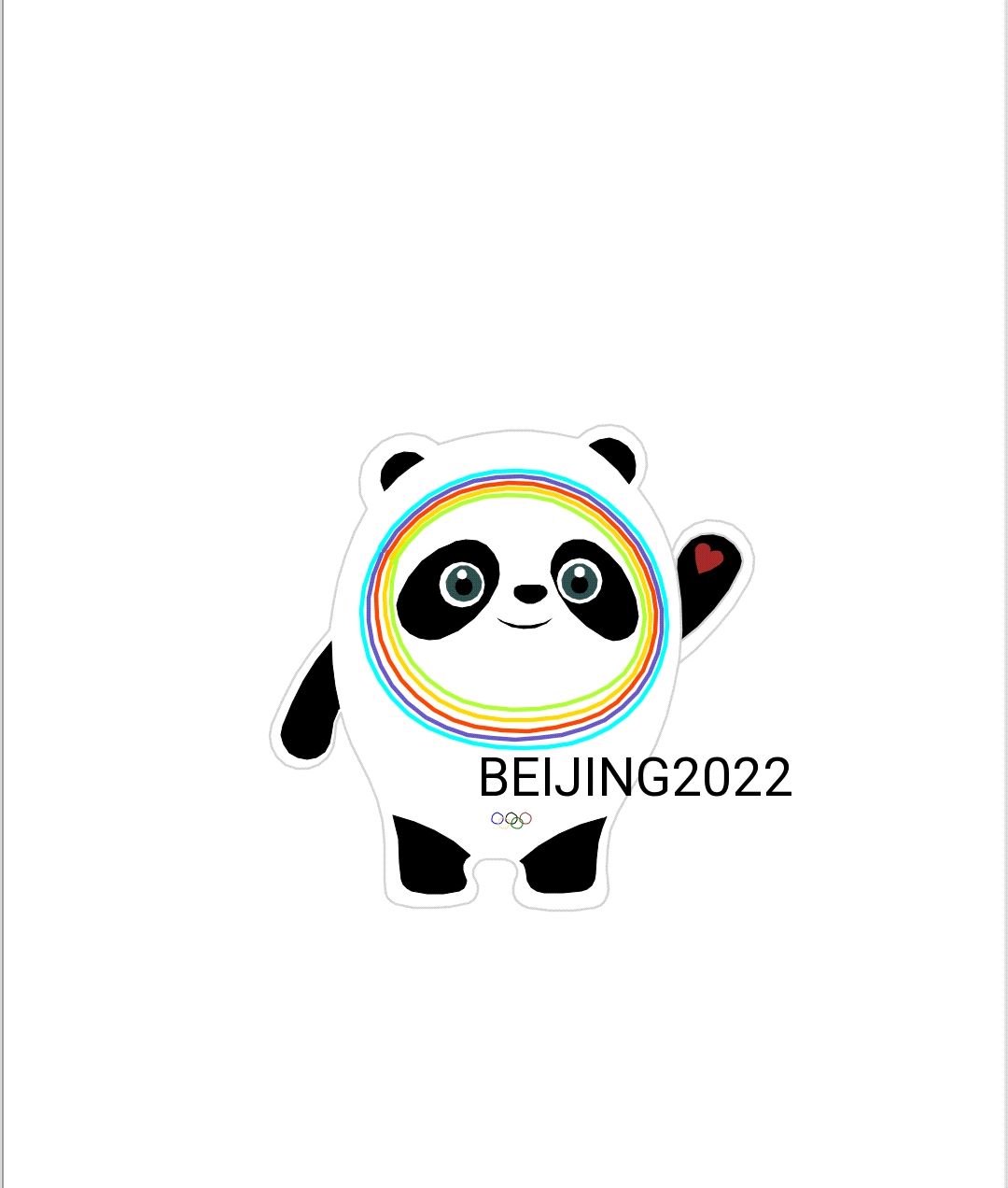 手机python画冰墩墩