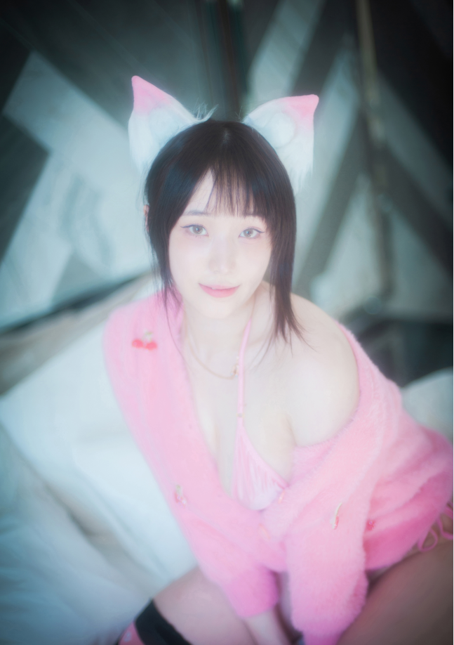 Bambi (밤비) – Naughty Cats Pink & Mint RED韩国模特图片下载