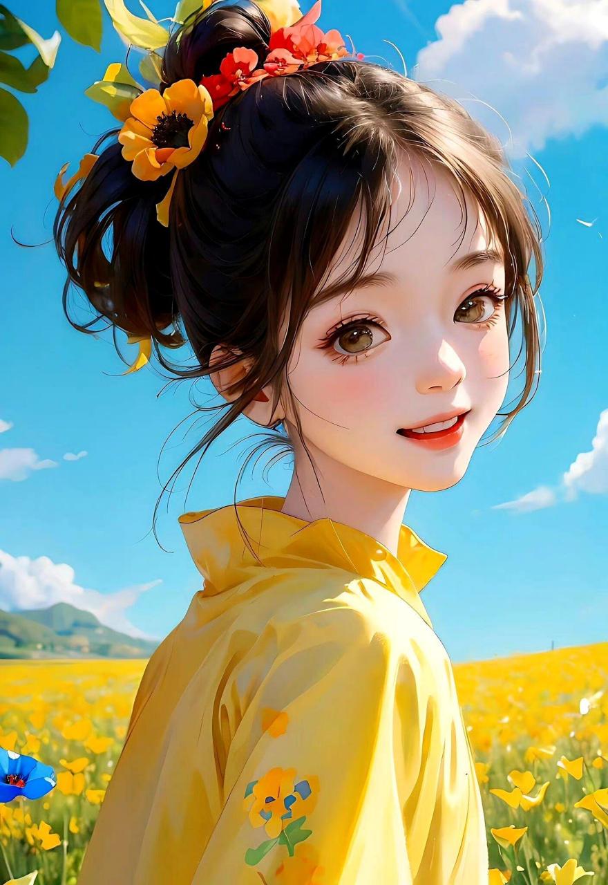 阳光灿烂的日子需要灿烂明媚的笑容.