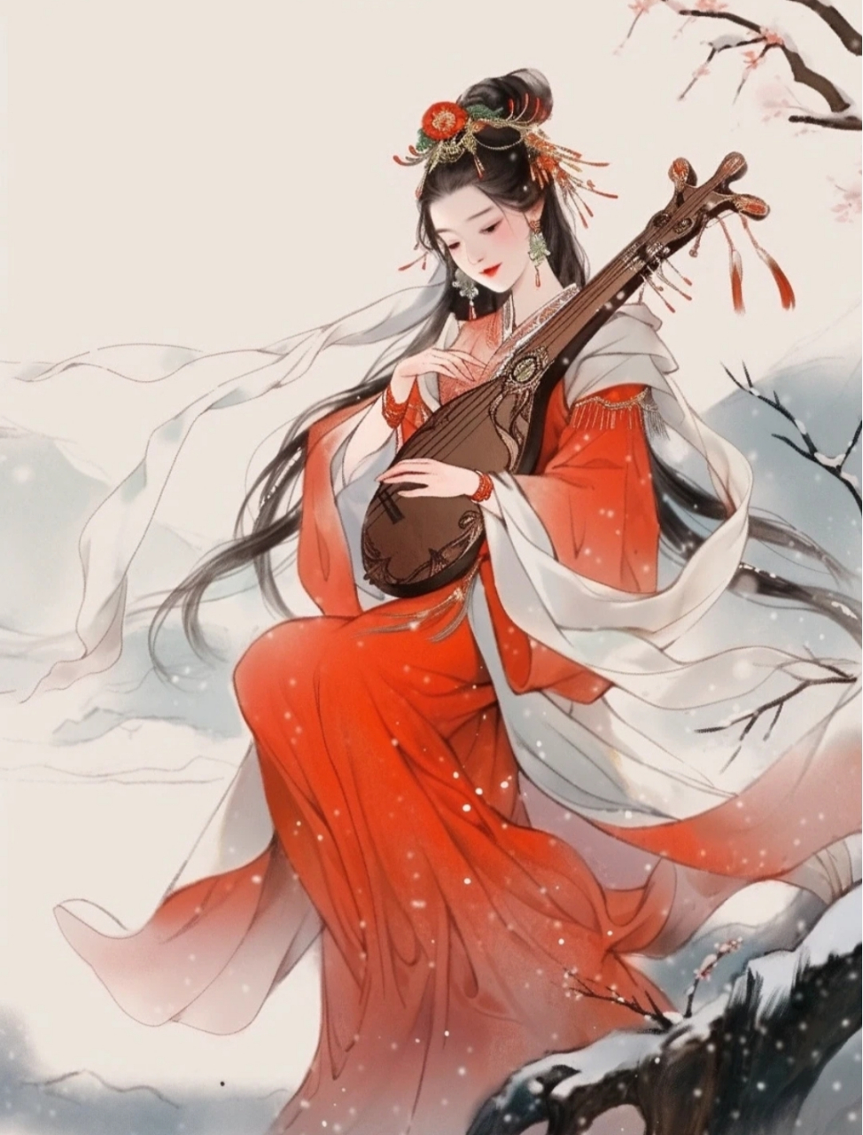 又不见昭君出塞抱琵琶,托心明月对龙沙