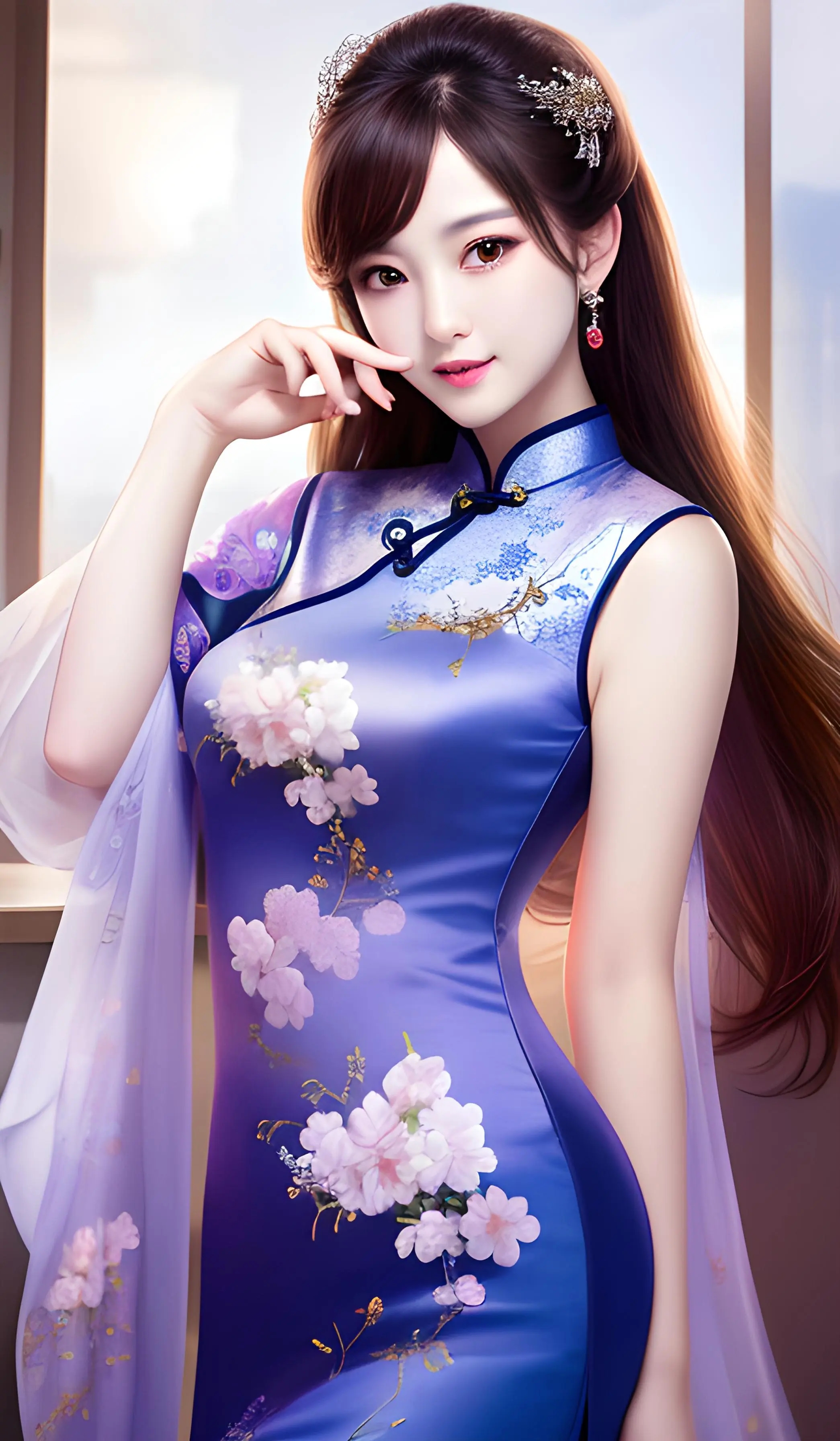 美图欣赏丨旗袍美女非常显身材太美了