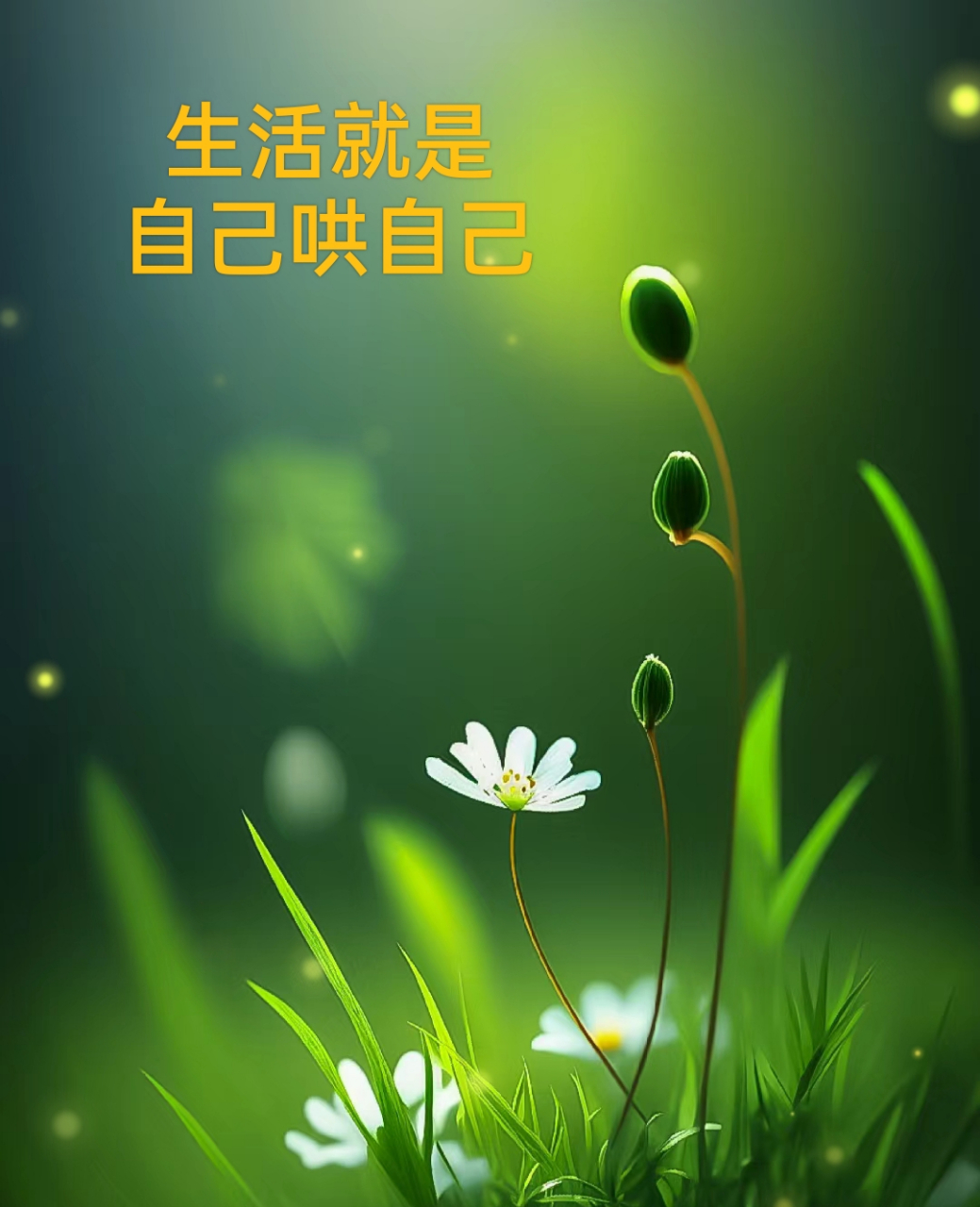 生活就是自己哄自己,把自己劝明白了,就一切都解决了.