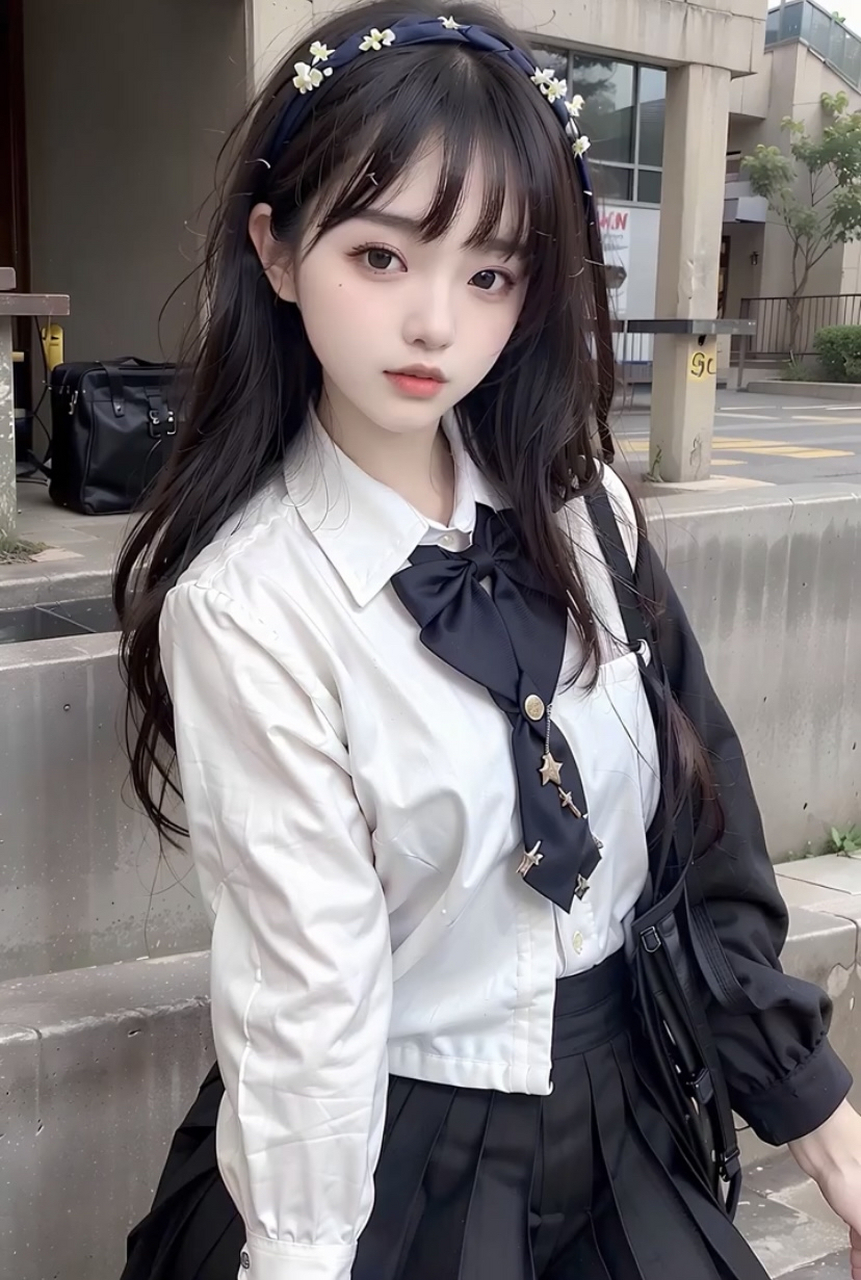 【ai绘画】同是jk制服,学妹和学姐穿起来大不相同.看谁更漂亮呢?