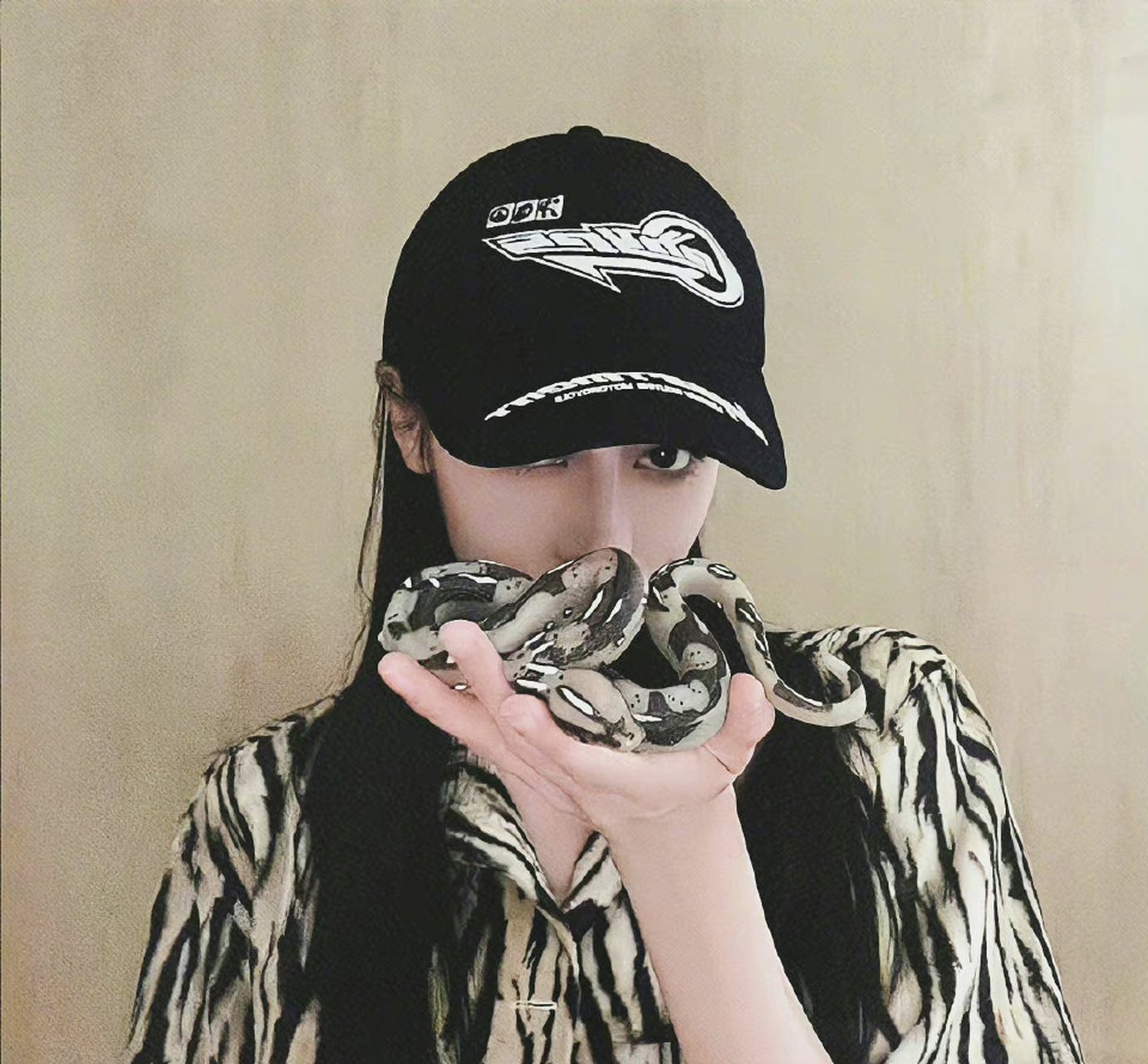 我的老哥,迪丽热巴手上那坨乍一看还以为是真的,吓一跳 #迪丽热巴玩蛇