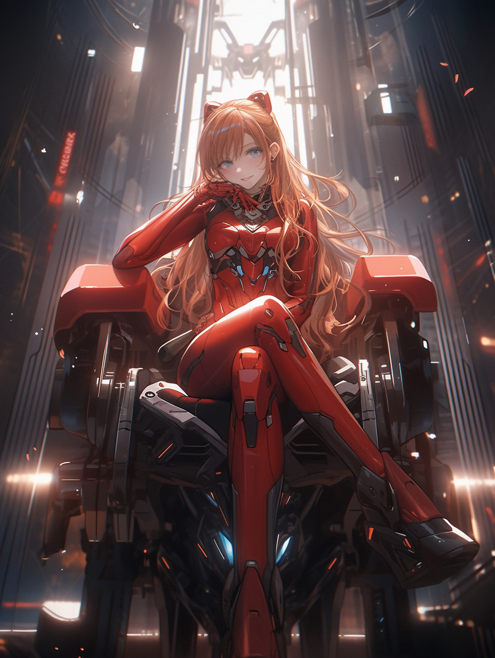 明日香—-新世纪福音战士, ai二次生成3 d效果,满满的的回忆么?