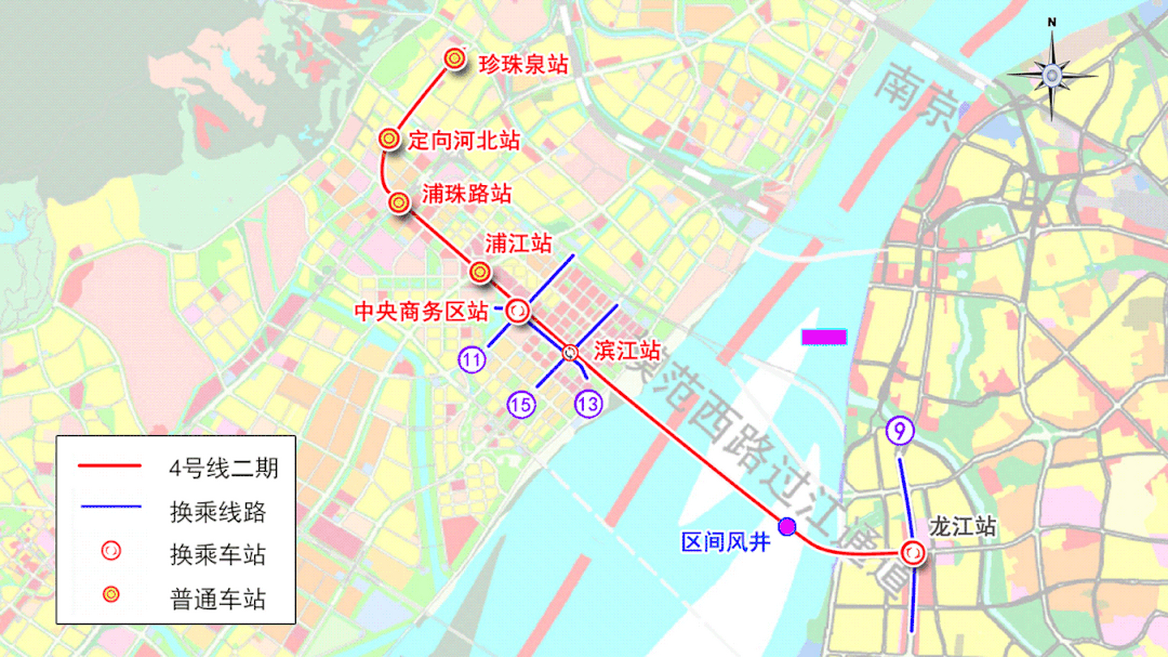 南京地铁4号线二期珍珠泉站封顶     珍珠泉站是地铁4号线二期西延过