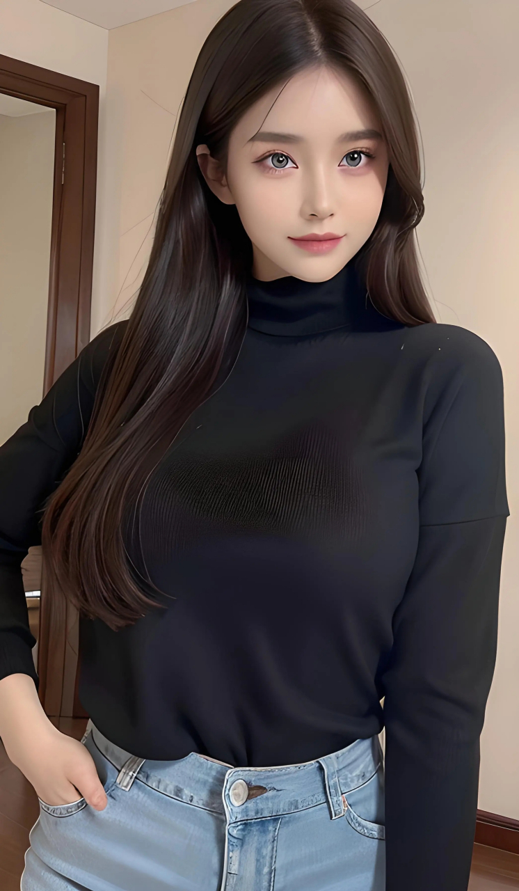 美图欣赏:穿毛衣的美女