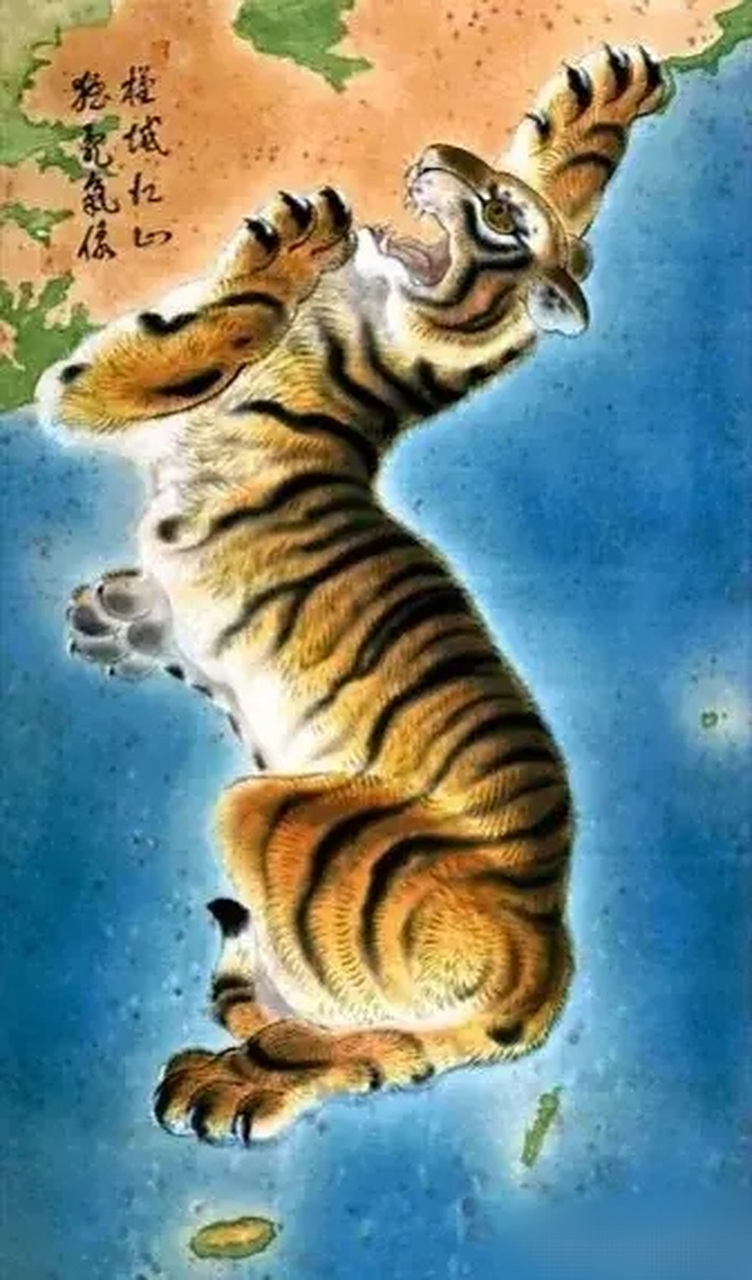 韩国认为朝鲜半岛形如一只猛虎  东北虎曾经活跃在朝