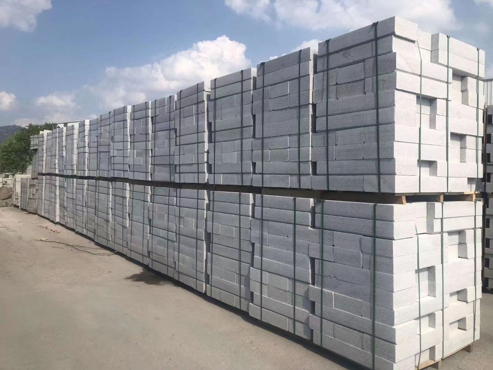 芝麻白刀切面路沿石,人行道路缘石