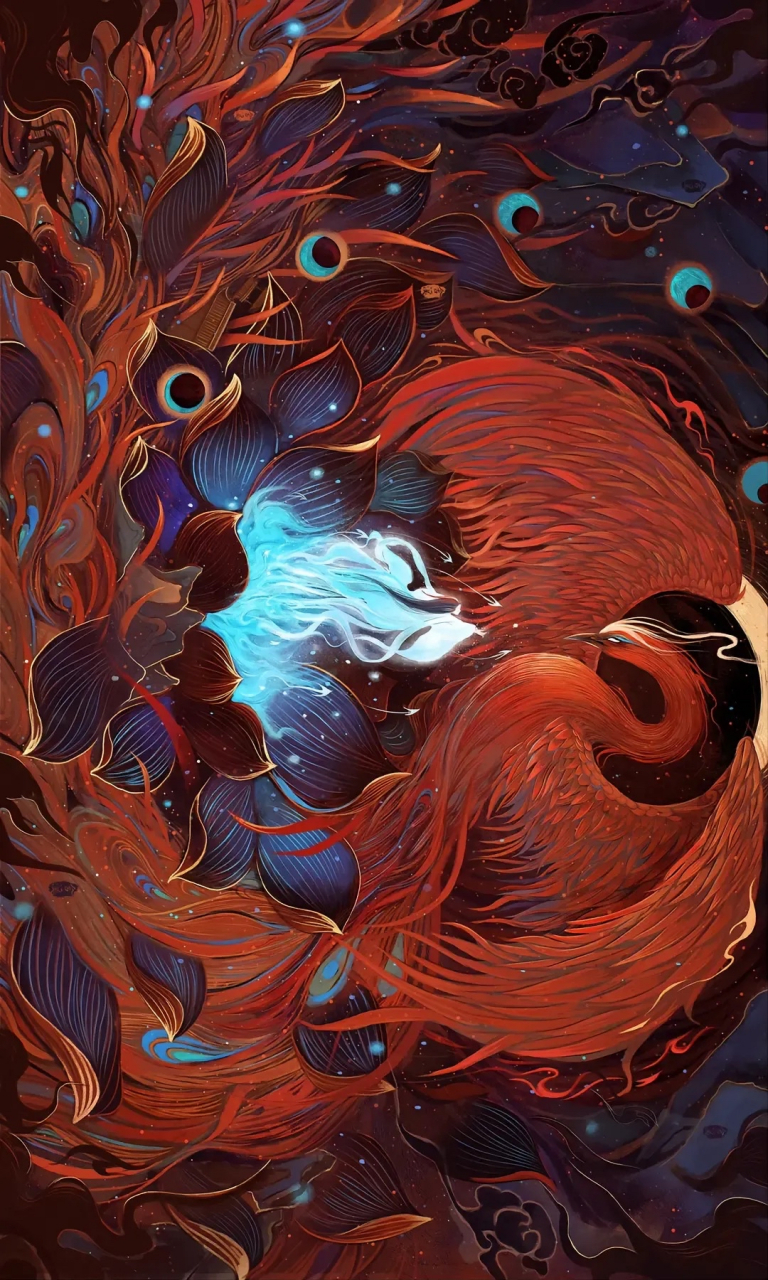 古风插画师舍溪的画,有一种古韵美在里面,让人有一种想要探究其中故事