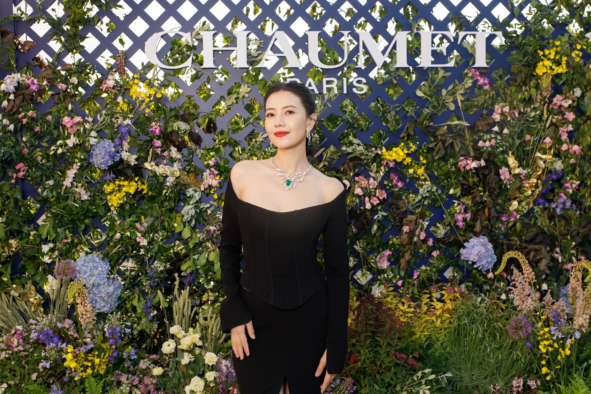 高圆圆作为代言人,在法国巴黎参加尚美高级珠宝活动