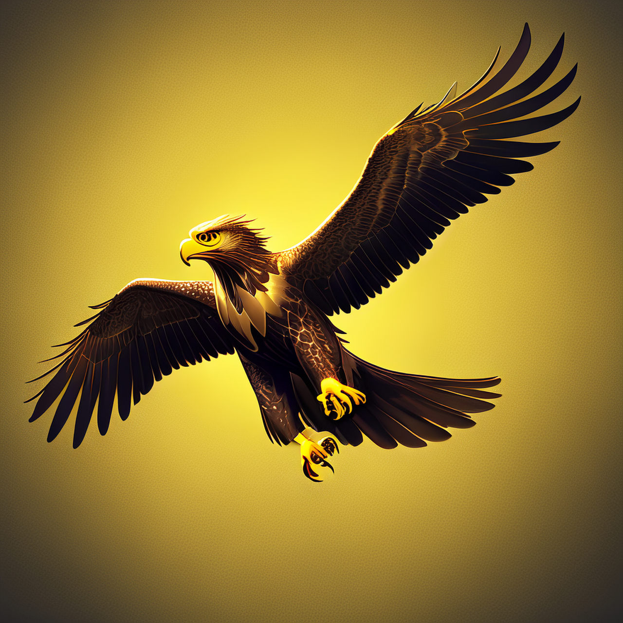 雄鹰展翅高飞,太酷了!没想到这居然是出自ai之手!