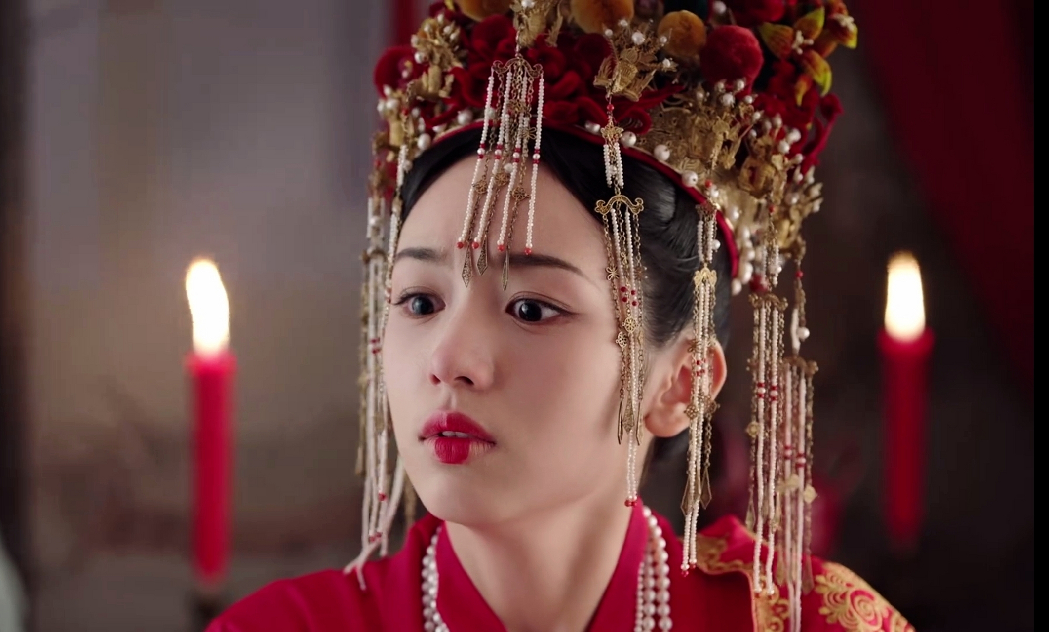 为有暗香来# #周也# #古装剧# 古代新娘的嘴唇为什么要化成这样呢?