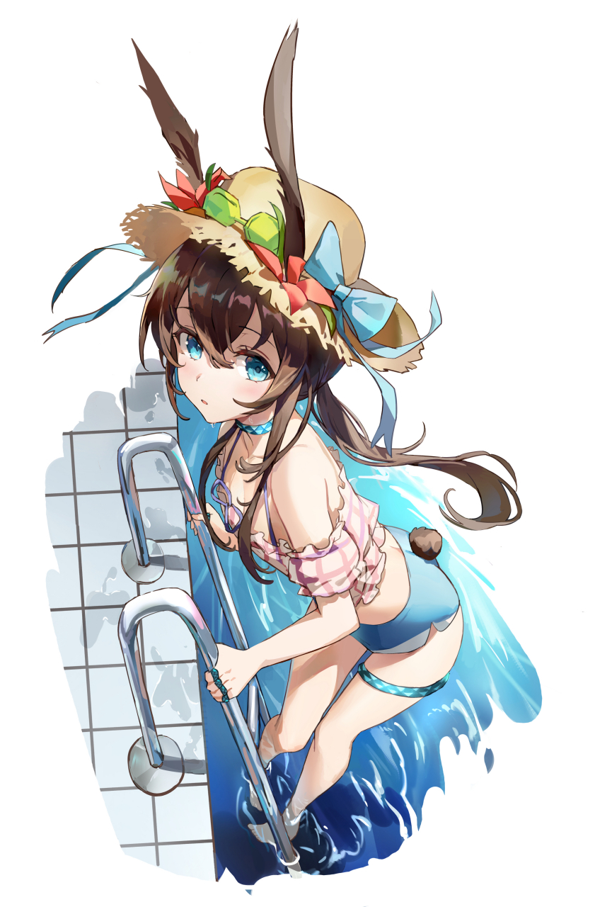 小驴儿爱游泳[滑稽]——阿米娅(明日方舟)#二次元#  画师:草b☆rs