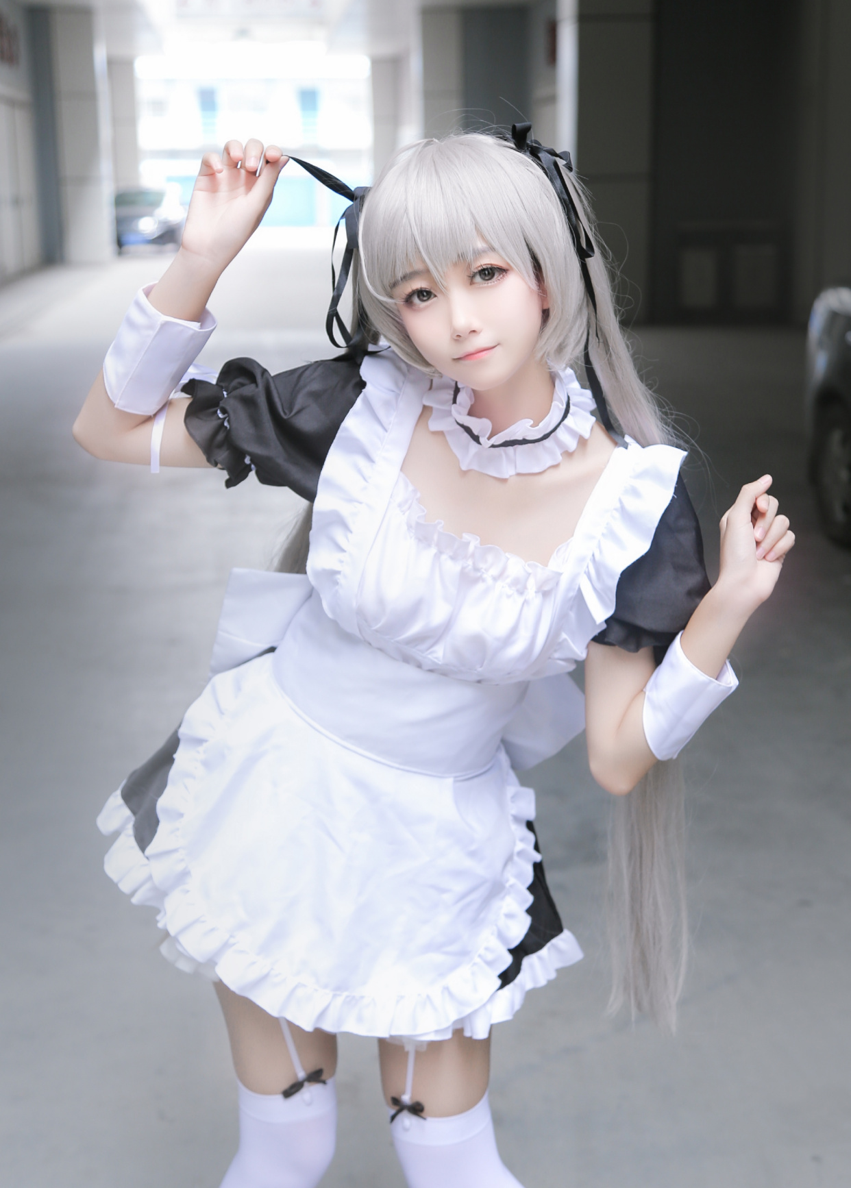 为你换上"白丝"女仆装的春日野穹,欧尼酱,你觉得人家可爱吗?
