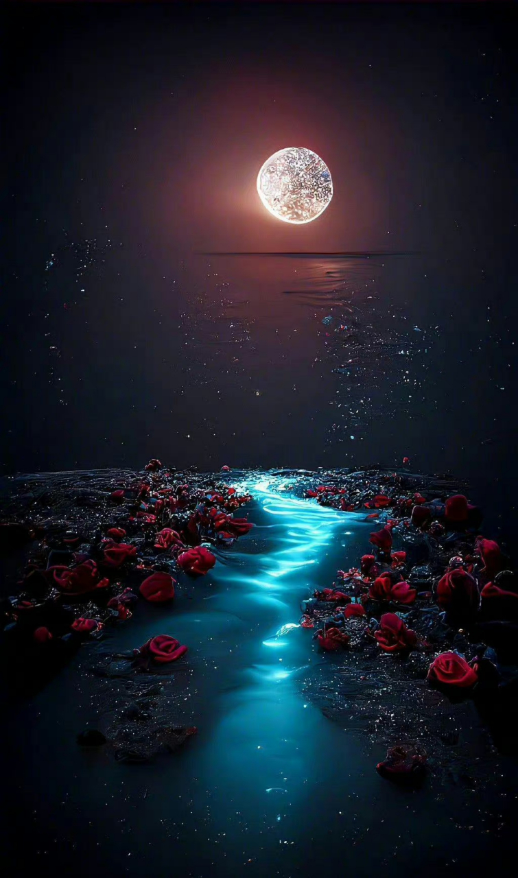 人生建议:远离任何消耗你快乐的东西,宁静的夜晚,月牙弯弯,柔柔月光带