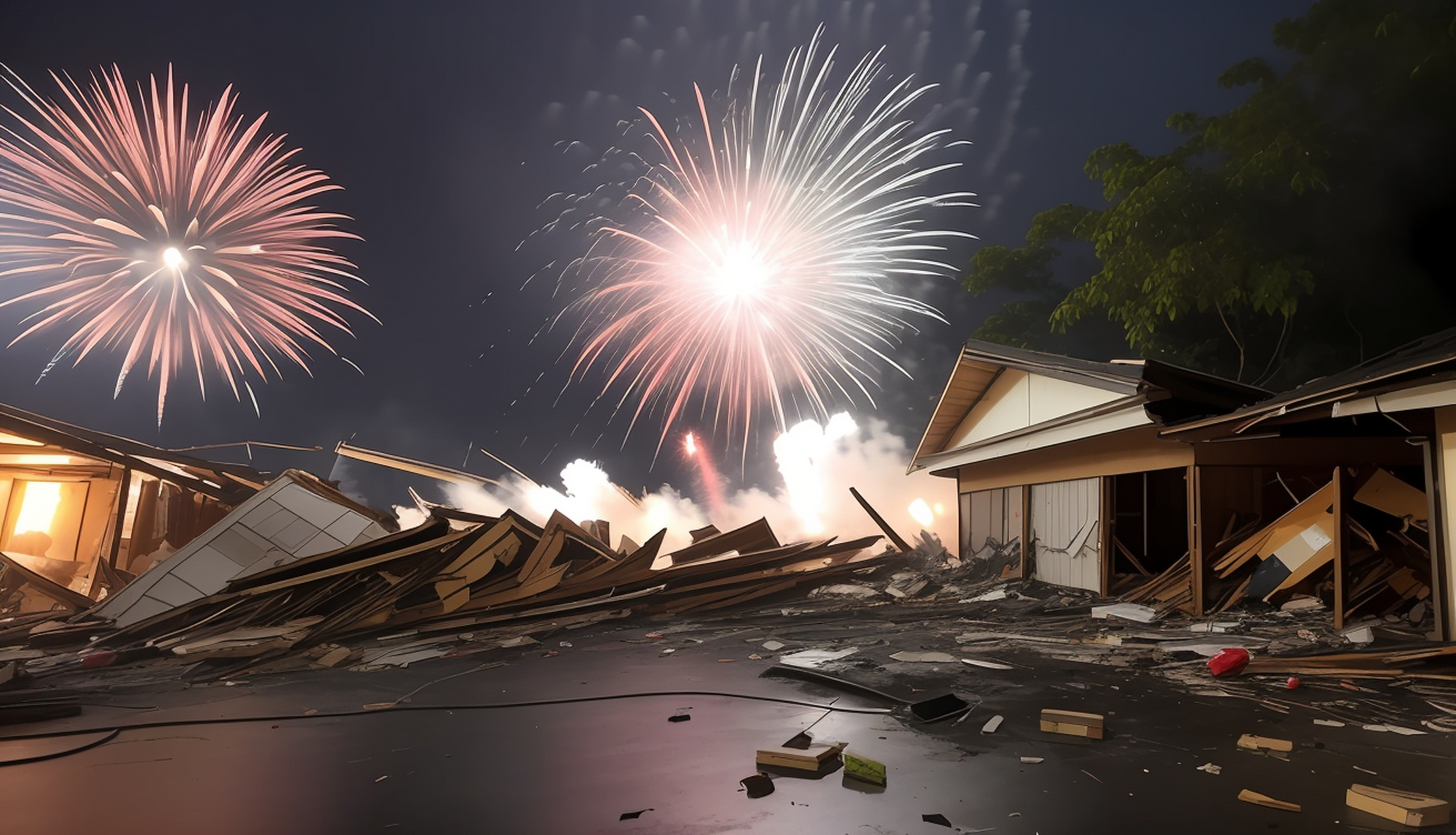 泰国南部那拉提瓦府一个未经批准的烟花爆竹仓库29日发生爆炸,至少