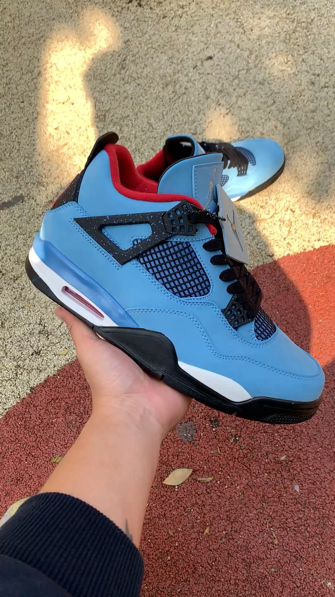 aj4蓝麂皮篮球鞋细节鉴赏