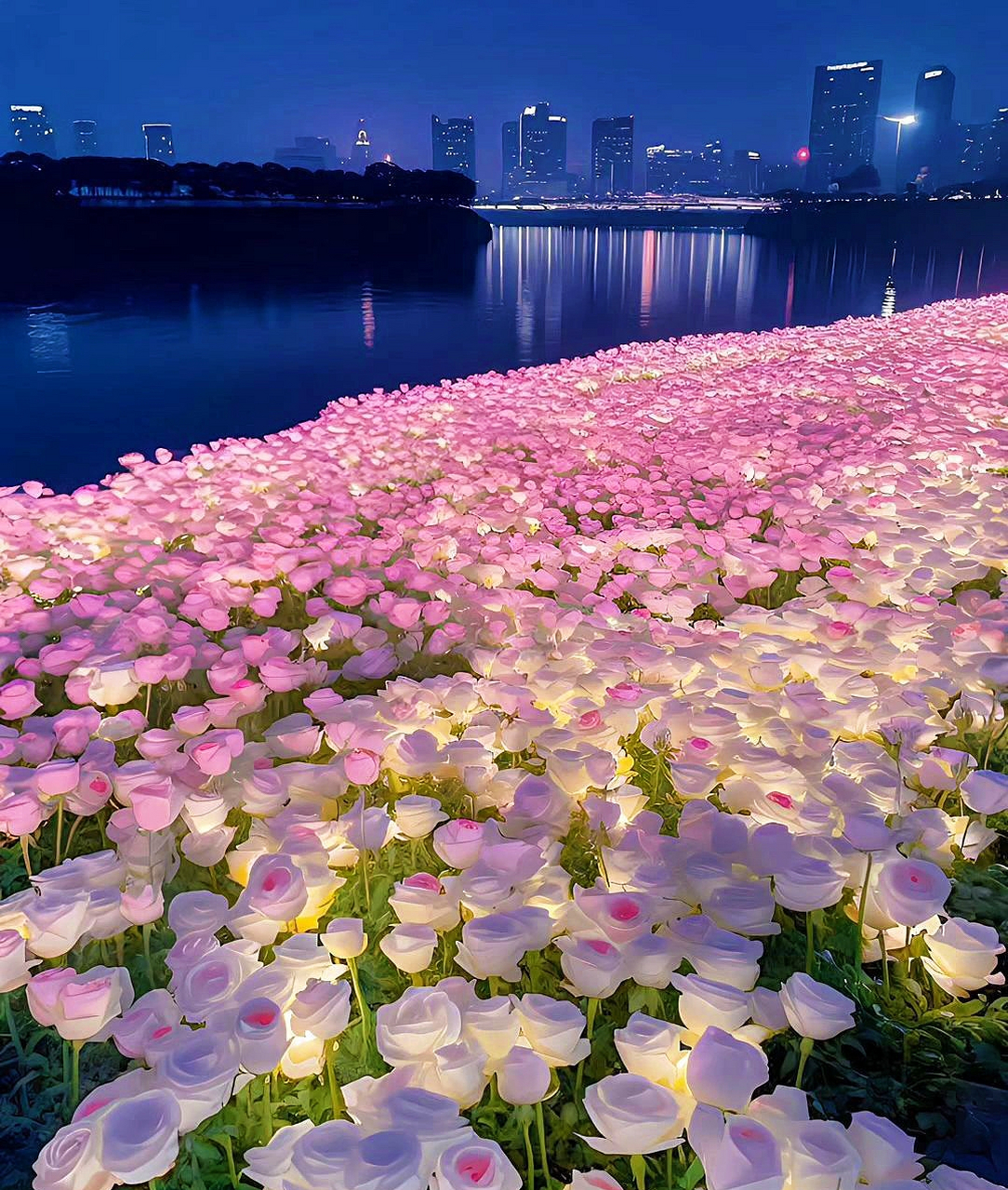 让爱不被遗忘 浪漫花海唯美境意背景图