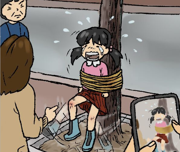 小女孩被父母绑树上教育,"路人"拍视频上传网络被判侵权