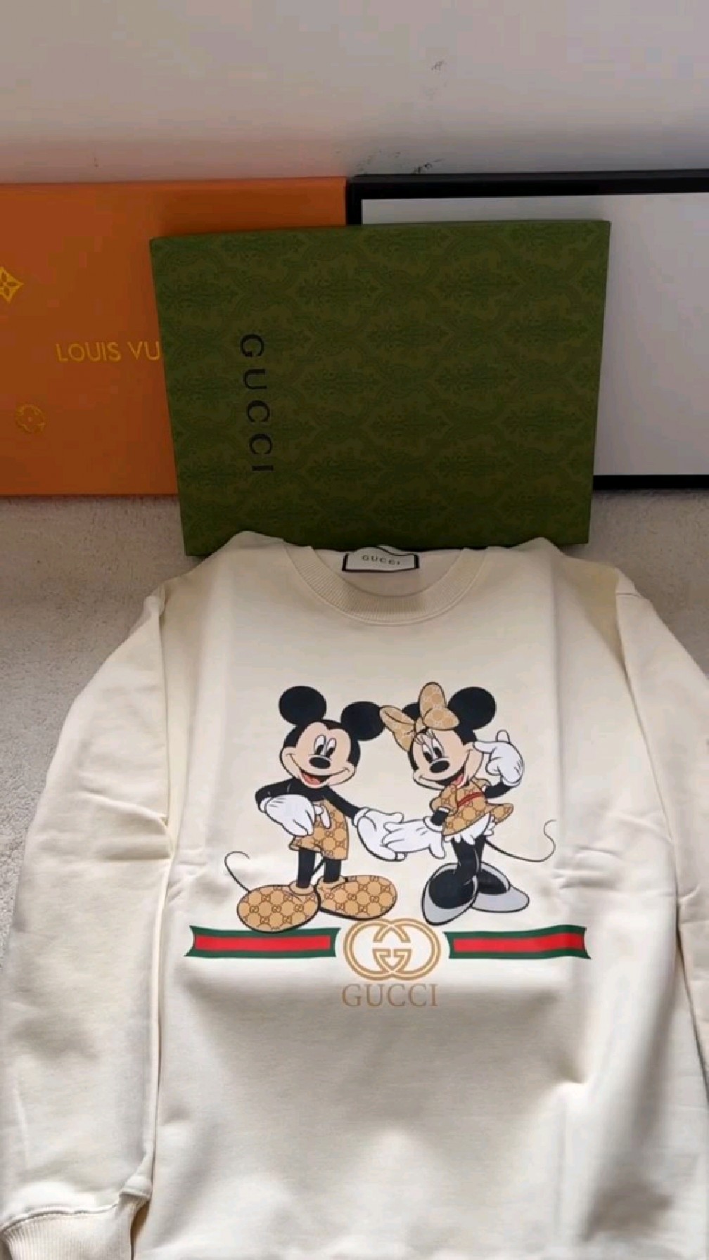 古奇米老鼠卫衣柔软舒适毛圈