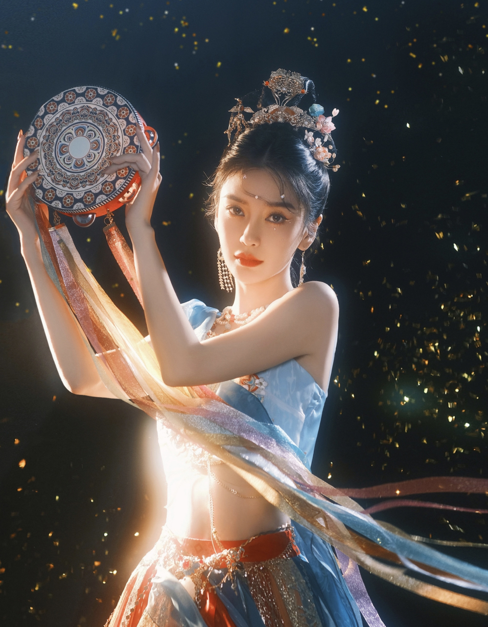 梦回银睿姬,angelababy这个敦煌飞天造型好美,简直就是神女下凡
