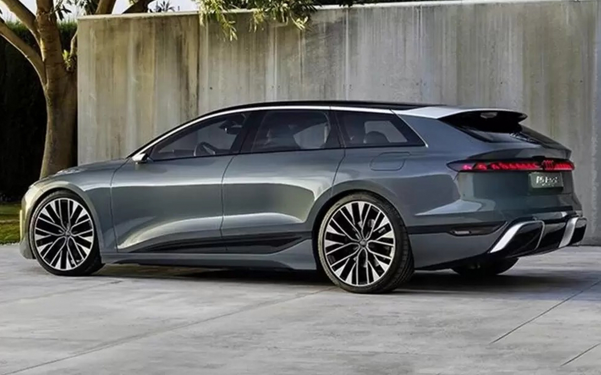 2024款新一代奥迪a6两厢版海外路试照,从包裹轮廓可以看出和新能源