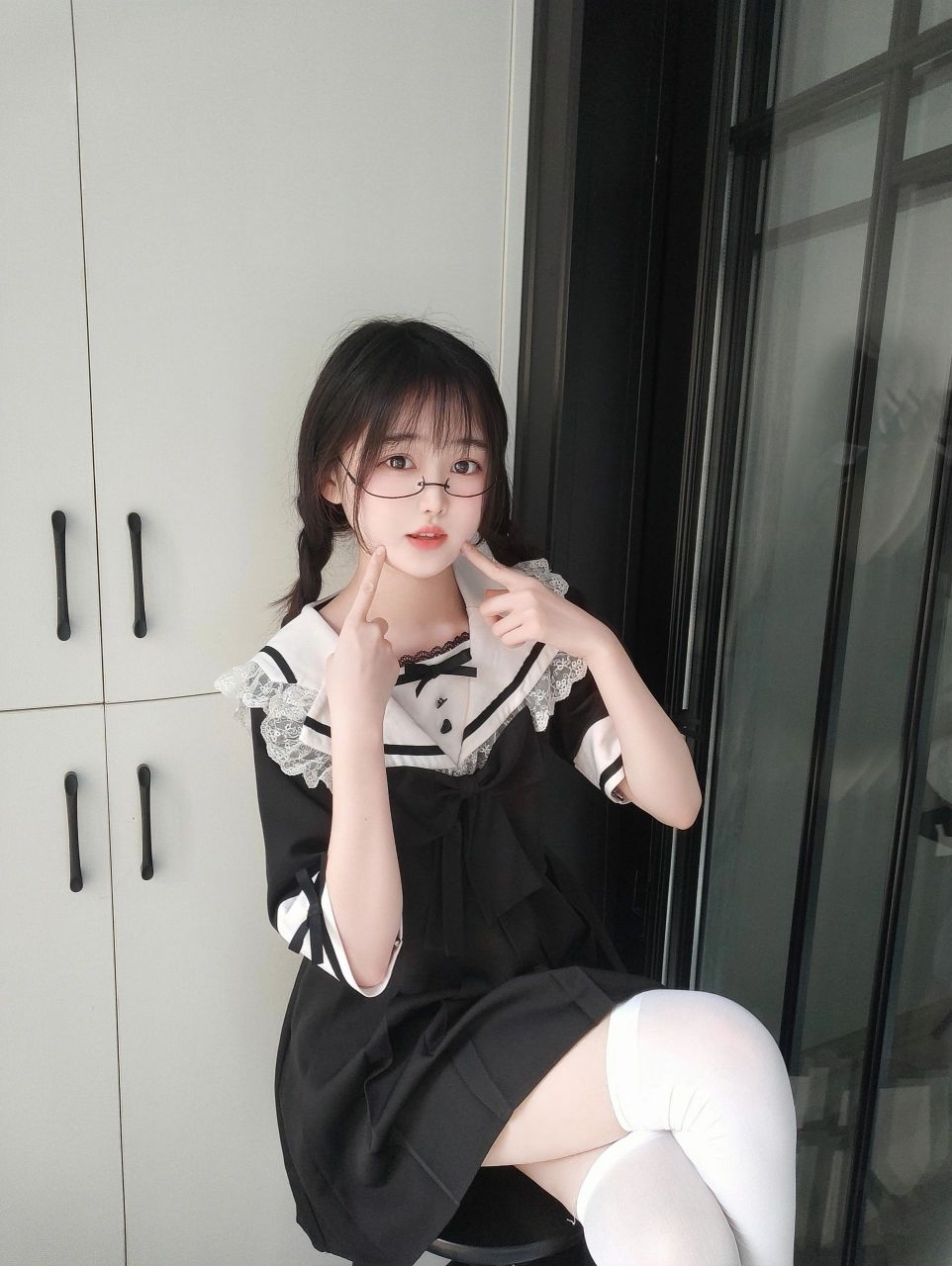 眼镜娘赛高#摄影# #时尚穿搭# #日常穿搭