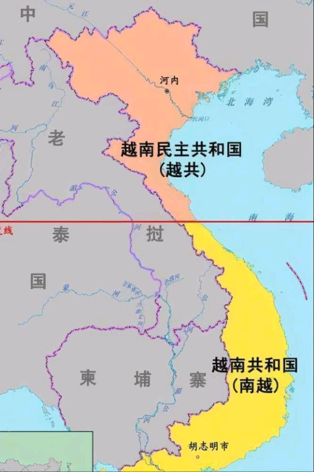 中越边境地图图片