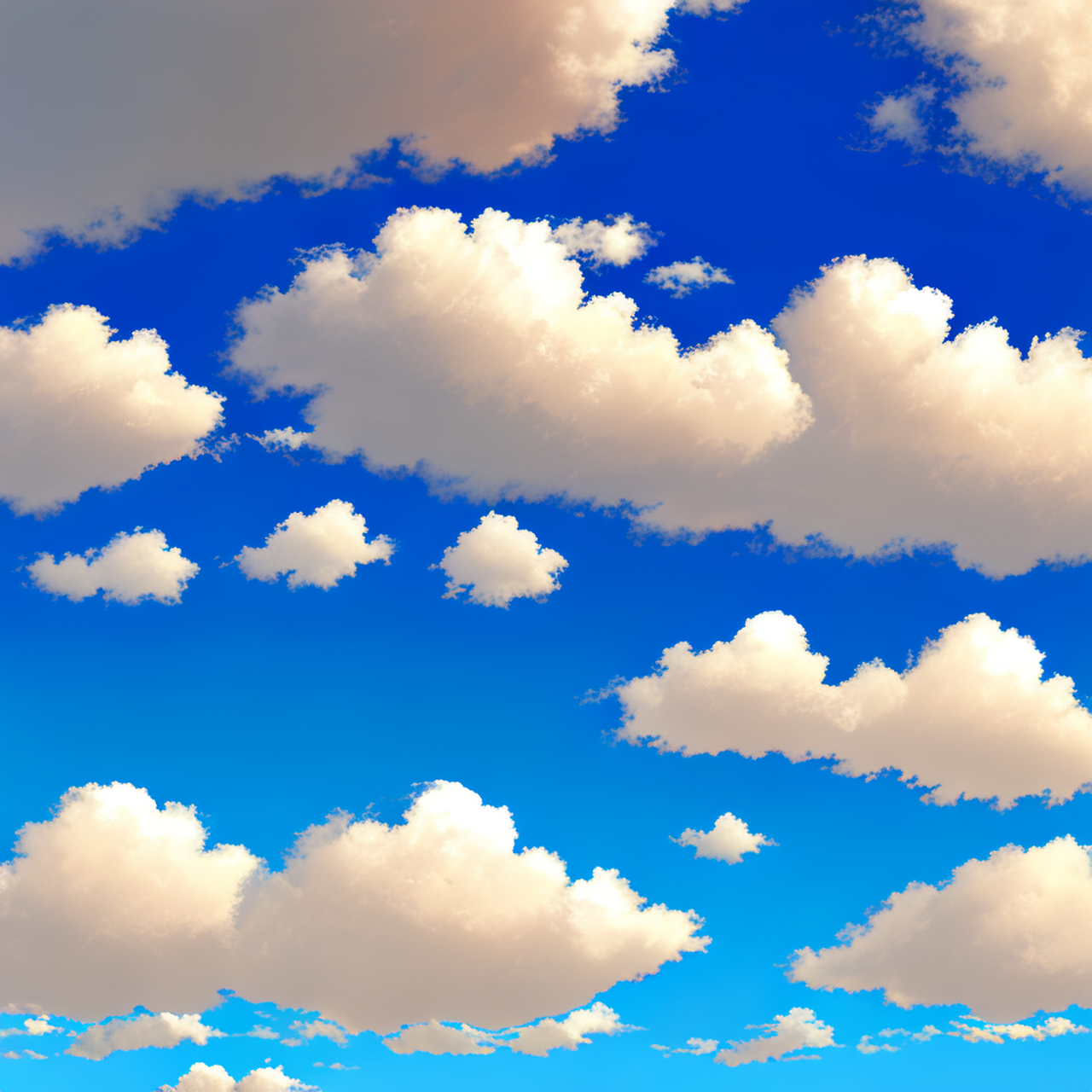 蓝蓝的天空,白云飘.