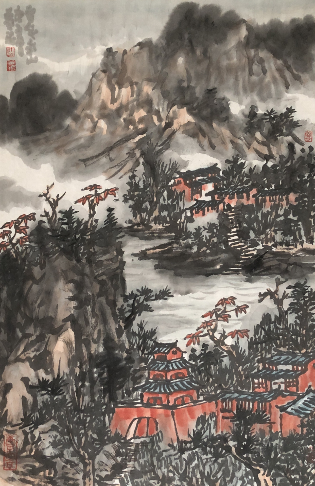 「艺惠藏」著名画家邹梦德山水画作品集赏析