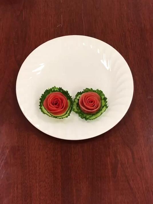 简单番茄花盘饰教程