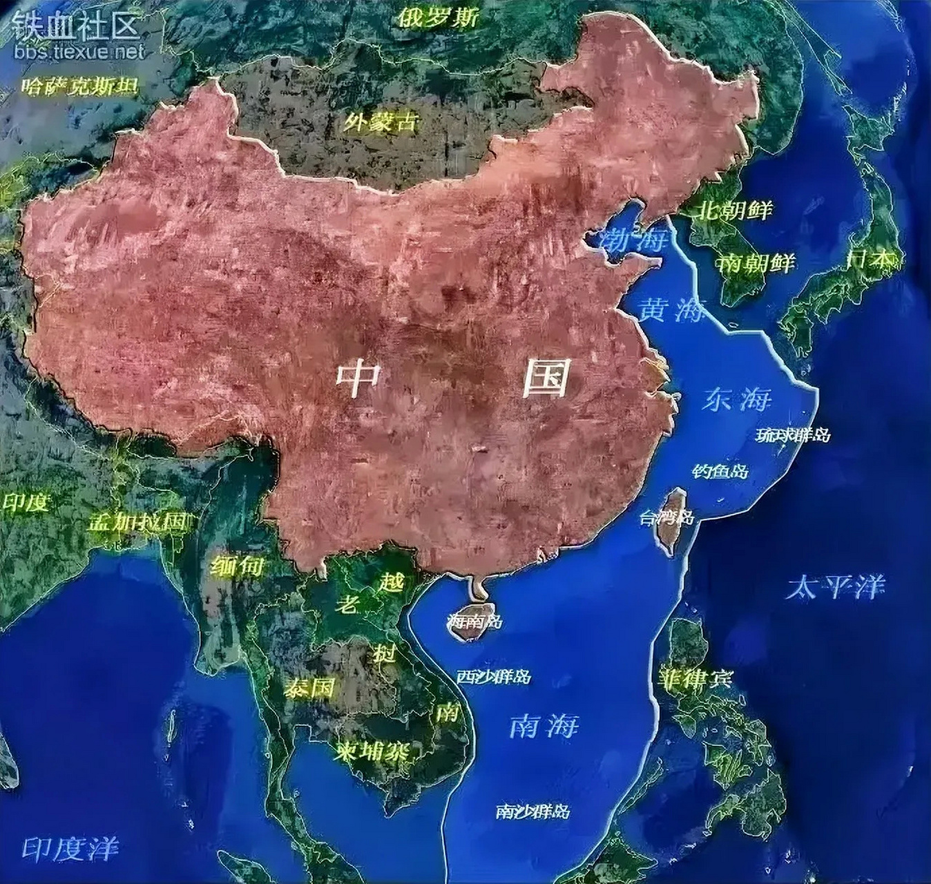 中国海岸线地图高清图片