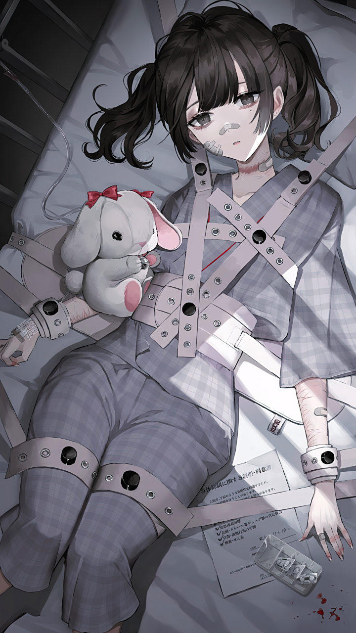 病号少女,画师:maria rose#二次元女# #二次元美图# #我爱二次元