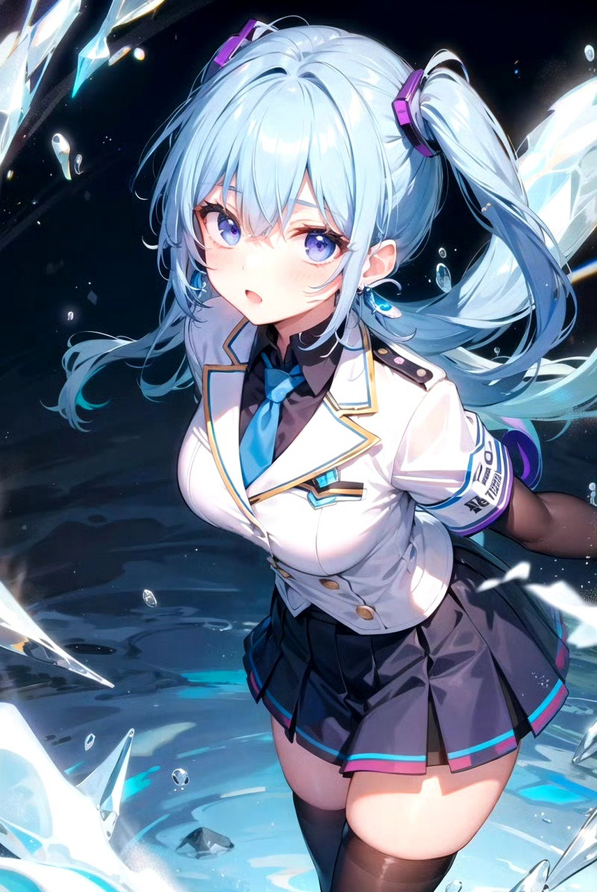 作者:月神幻兔 #ai绘画# #二次元# #jk制服