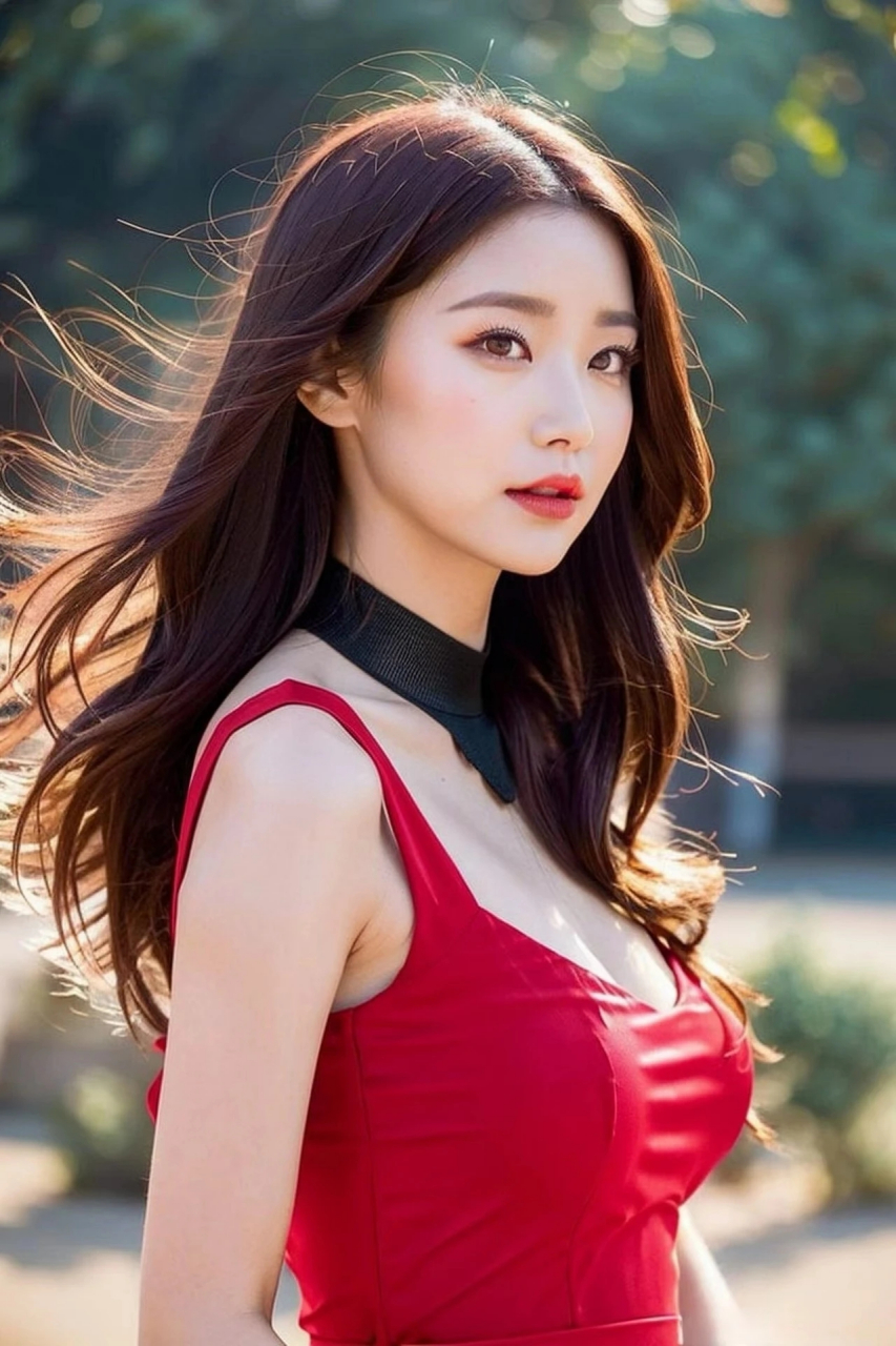 ai绘画|烈焰红唇,妩媚与英气并存的大美人2