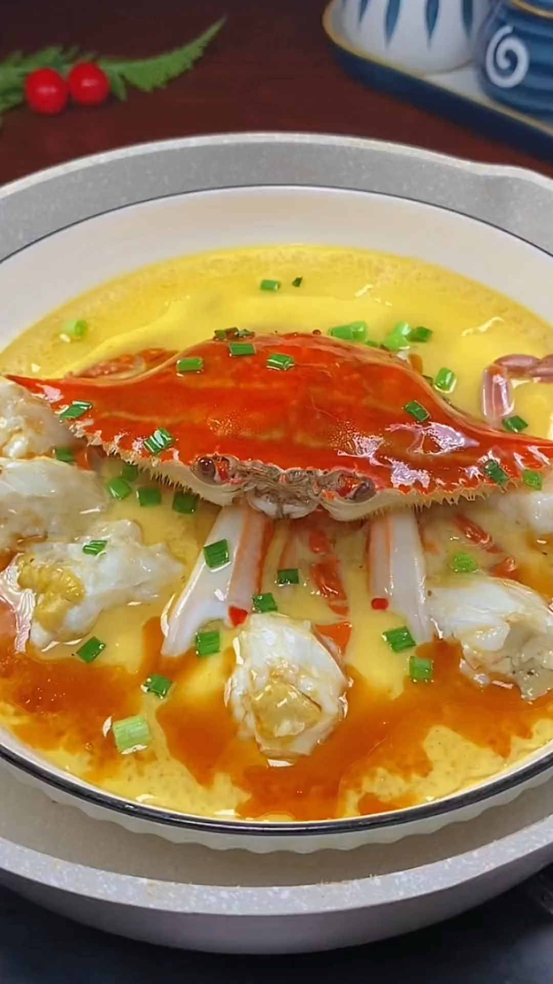 家常版梭子蟹蒸蛋详细做法教程