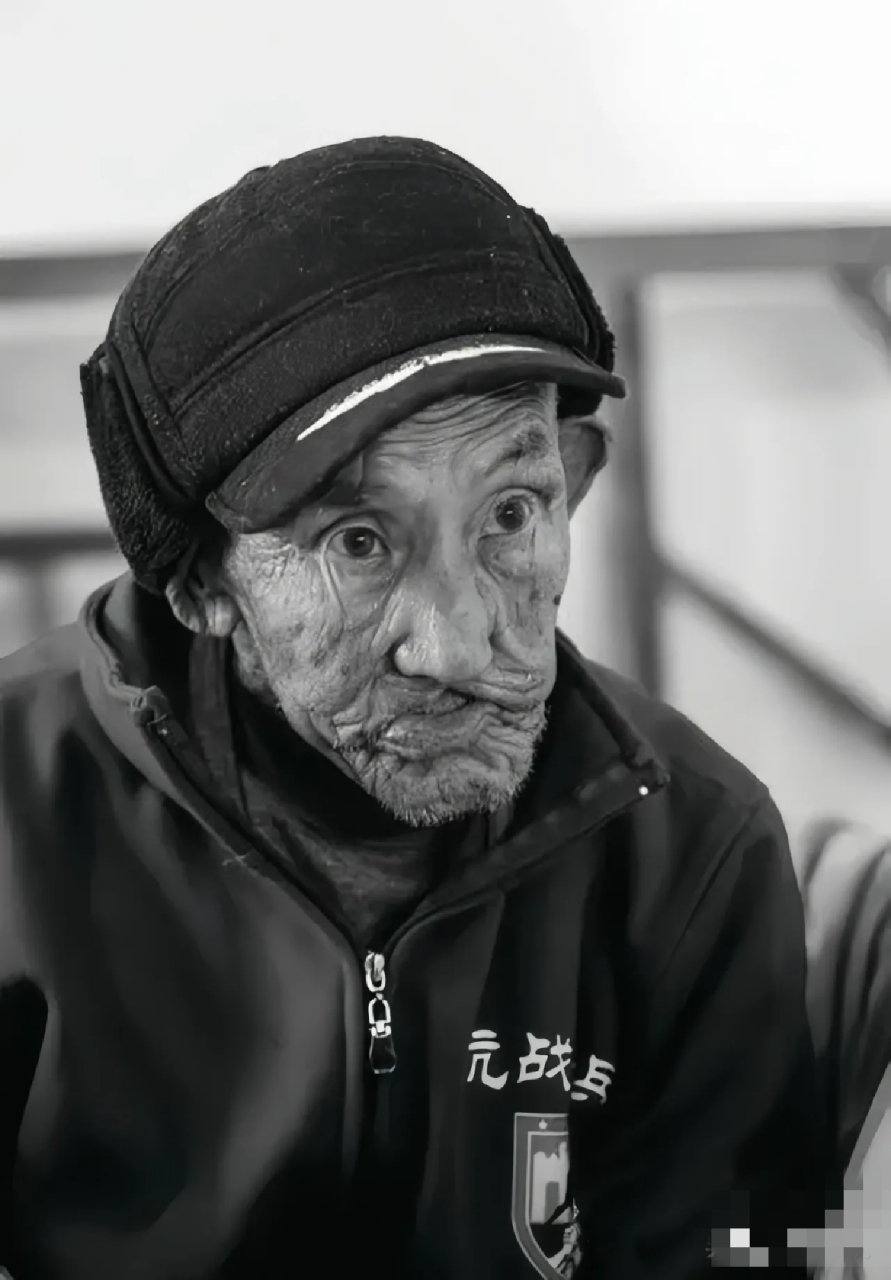 图片中那位目光坚定的老者名为谭春华,是一位抗战老兵.