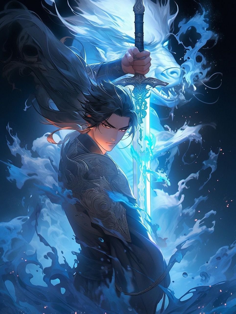 剑光如电,英雄少年#ai绘画