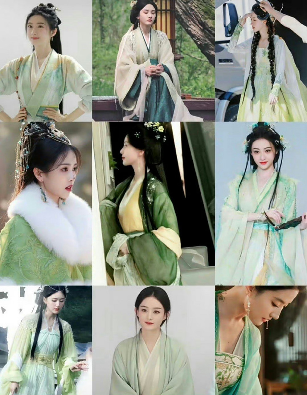 部分女明星古装绿衣造型图,谁秒了? 676767