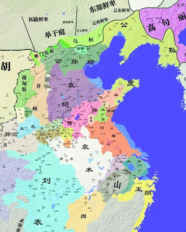 东汉末年州郡地图高清图片