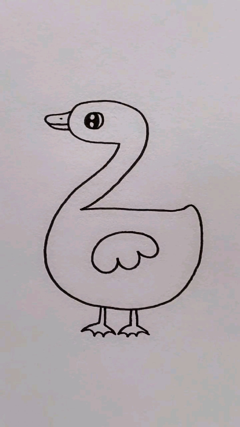 2字画鸭子简笔画图片