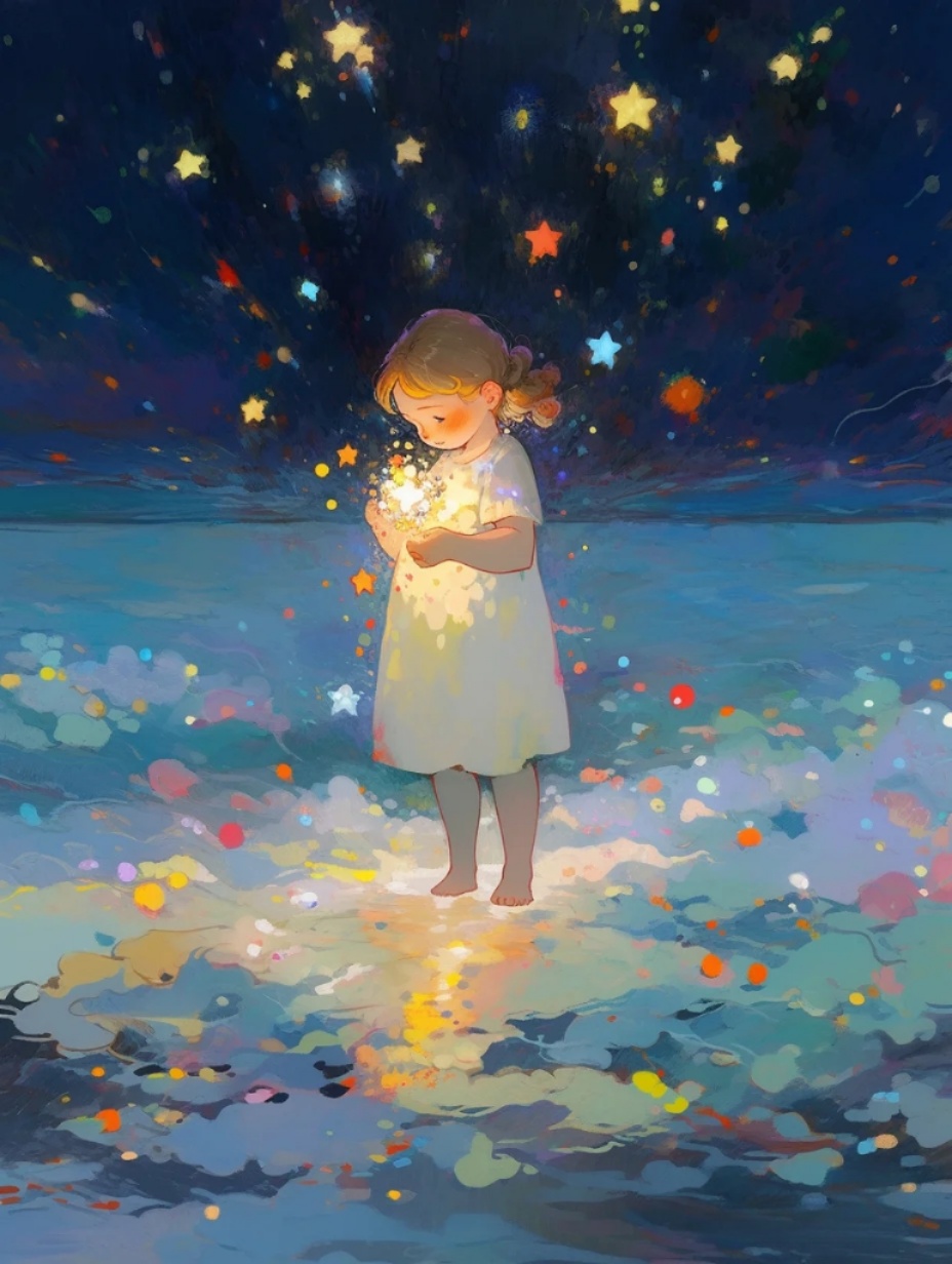 "让我成为你的光"星星女孩头像