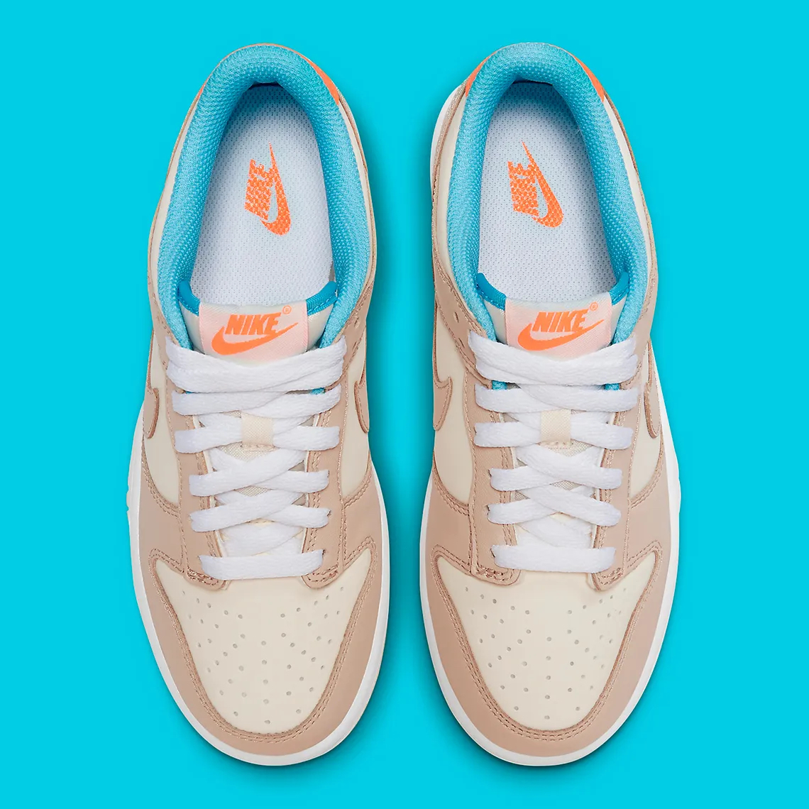 蓝色和橙色 animate 这款色调棕褐色 nike dunk low