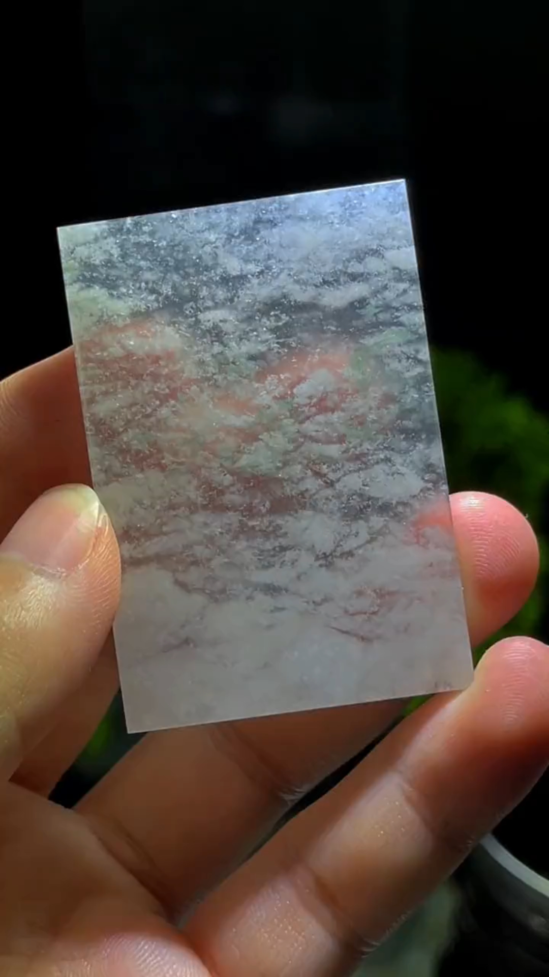 翡翠#正冰种水飘蓝花的意境棉无事牌,都是新鲜出炉的 这个货很少-度